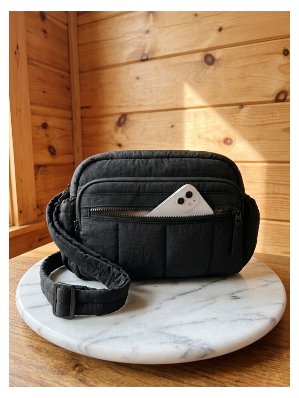 Puffy RFID Crossbody Bag Lightweight Water-Resistant Travel Purse